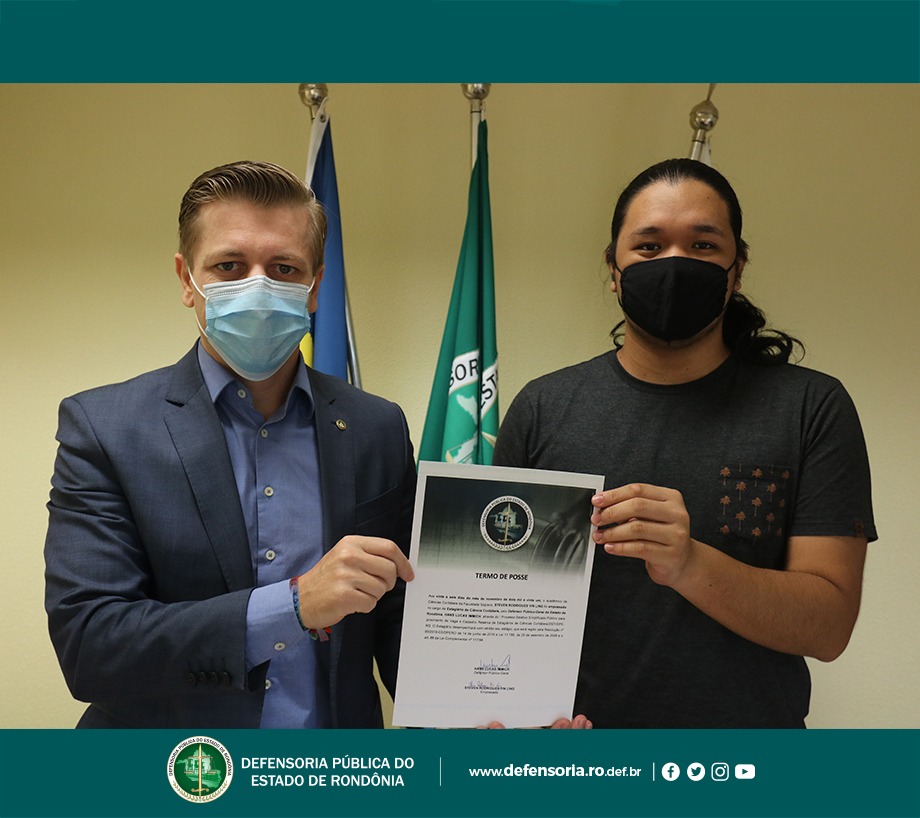 Defensoria empossa novo estagiário de Ciências Contábeis