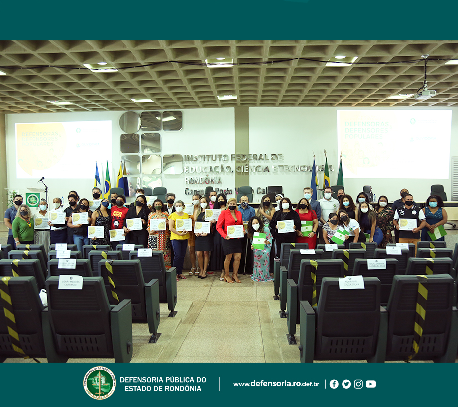 Defensoria Pública de Rondônia realiza formatura dos Defensores Populares