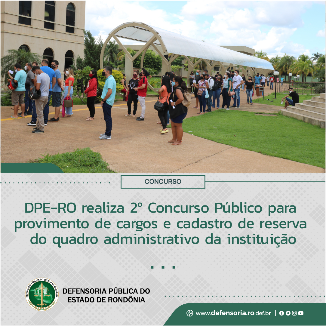 DPE realiza 2º Concurso para provimento de cargos e cadastro de reserva do quadro administrativo