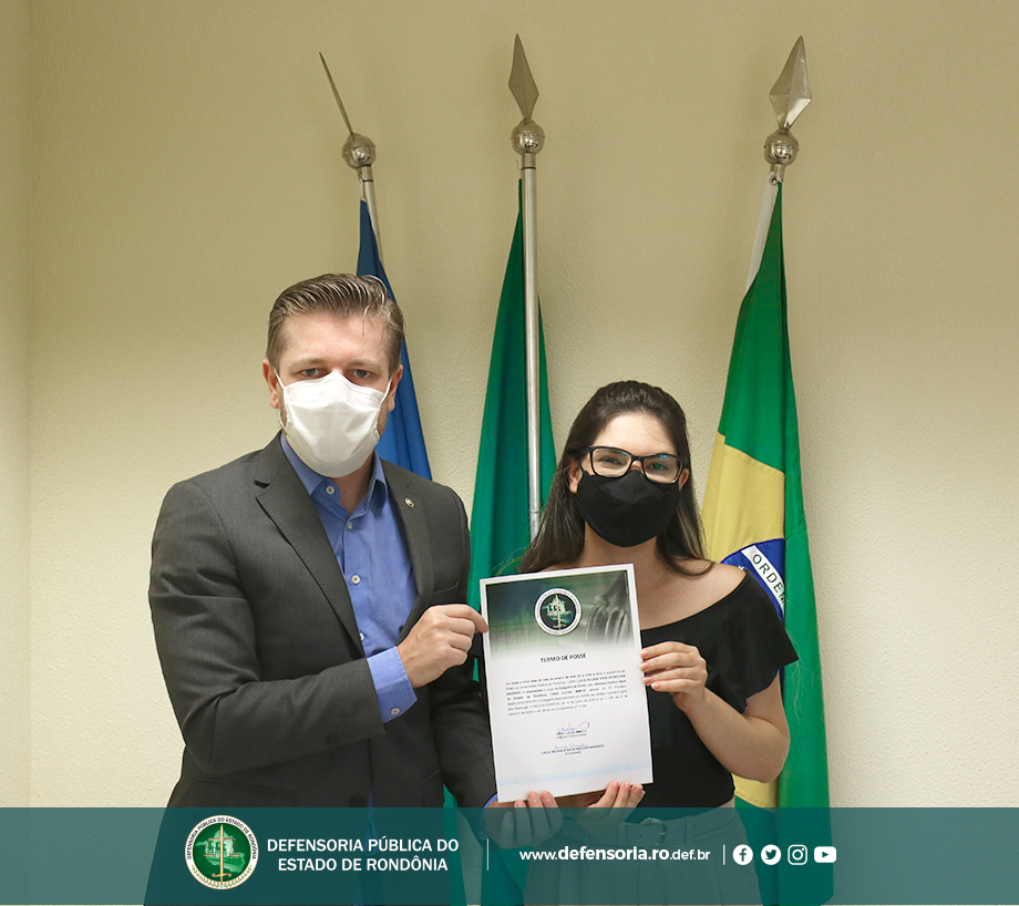 Porto Velho: Defensoria de Rondônia empossa nova estagiária de Direito da instituição