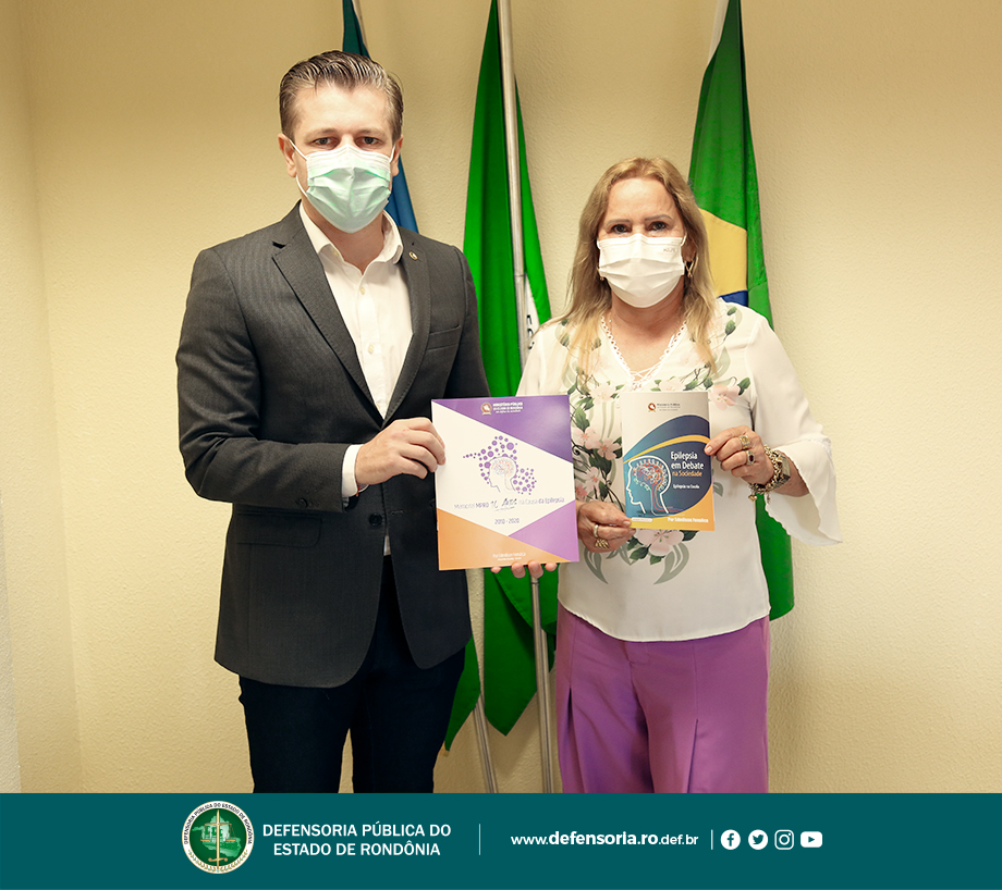 Defensora Aposentada Rosária Novais visita Defensor Público-Geral e convida para visita institucional à Casa de Apoio à Epilepsia