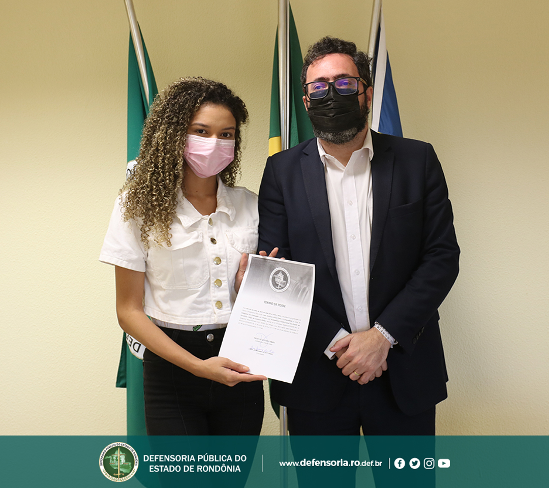 Estagiária de Direito toma posse na Defensoria Pública de Rondônia