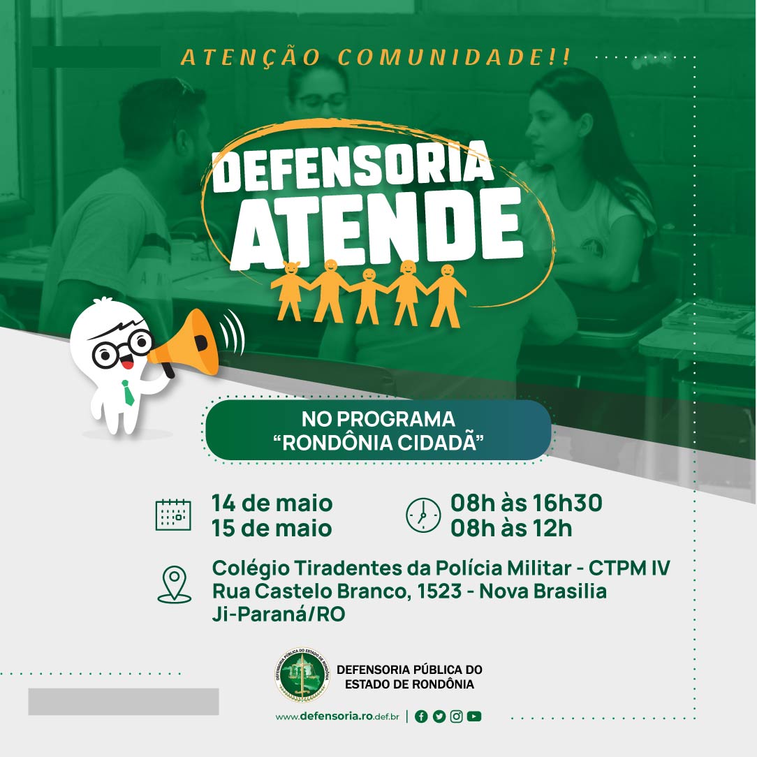 Defensoria Atende: Defensoria Pública participa de ação social no Colégio Tiradentes
