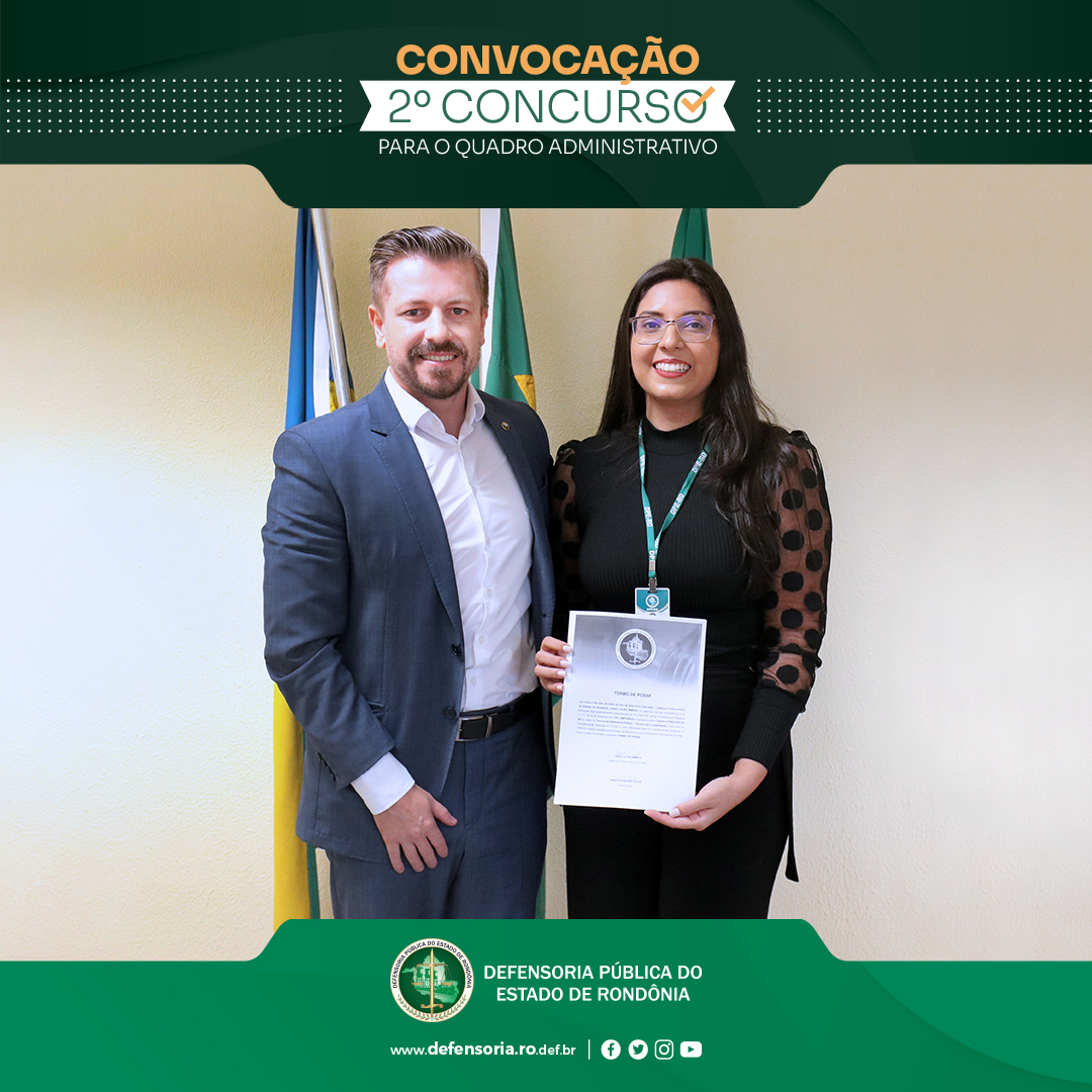 Defensoria Pública do Estado de Rondônia realiza primeira posse do 2º Concurso Administrativo da instituição.