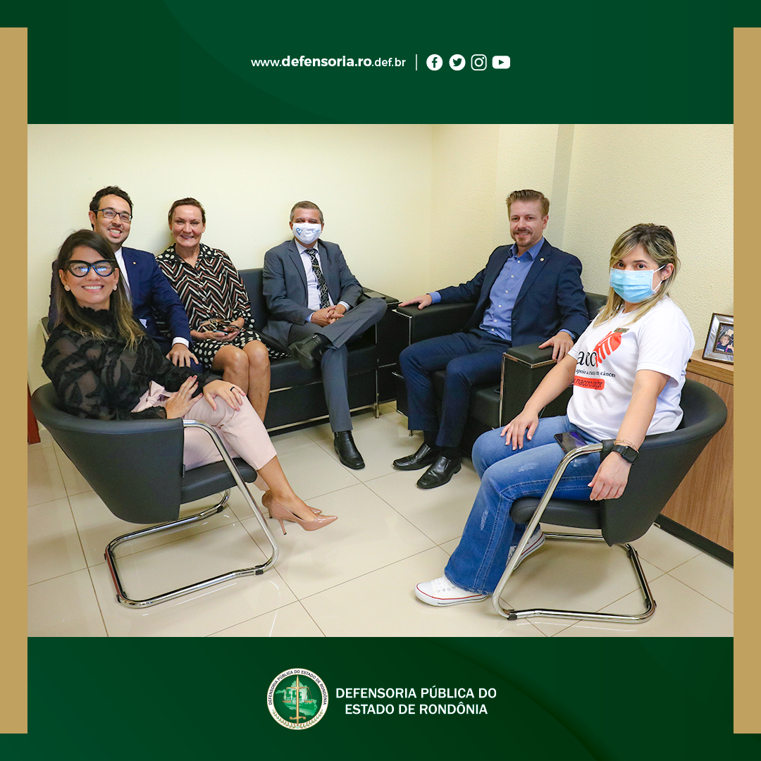 Defensoria Pública recebe visita do Desembargador Isaías Fonseca e da Presidenta do Núcleo de Apoio à Criança com Câncer de Rondônia, Diná Alencar