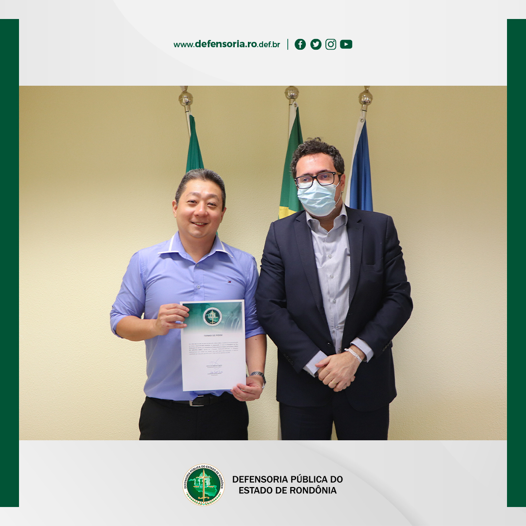 Defensoria empossa novo estagiário de Pós-Graduação da Defensoria Pública