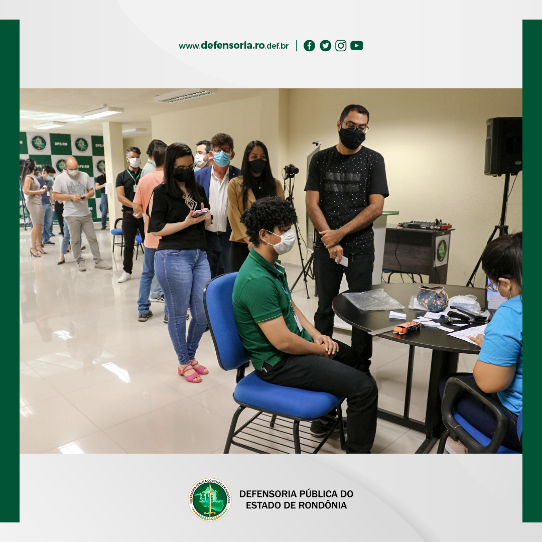 Defensoria Pública realiza vacinação de sua equipe em parceria com a Secretária Municipal de Saúde (Semusa)
