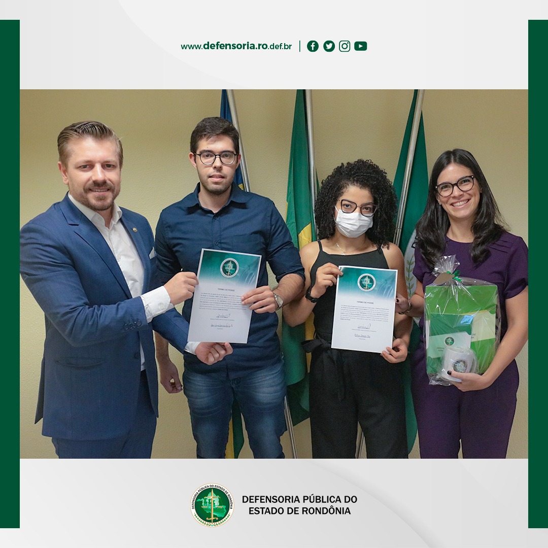 Defensor Público- Geral, Hans Immich, realiza posse de dois novos servidores nesta quinta-feira, 18