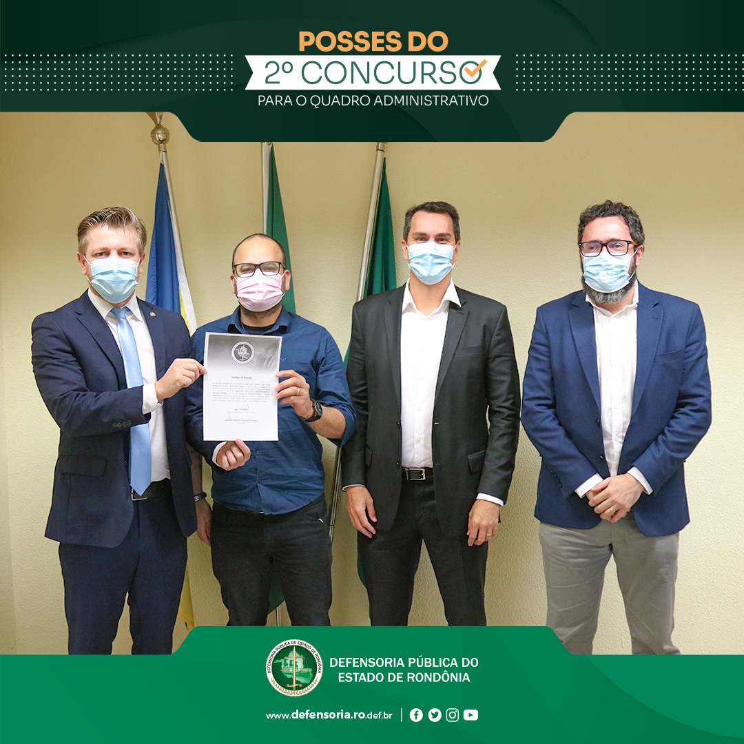 Defensoria Pública empossa novo técnico administrativo da instituição