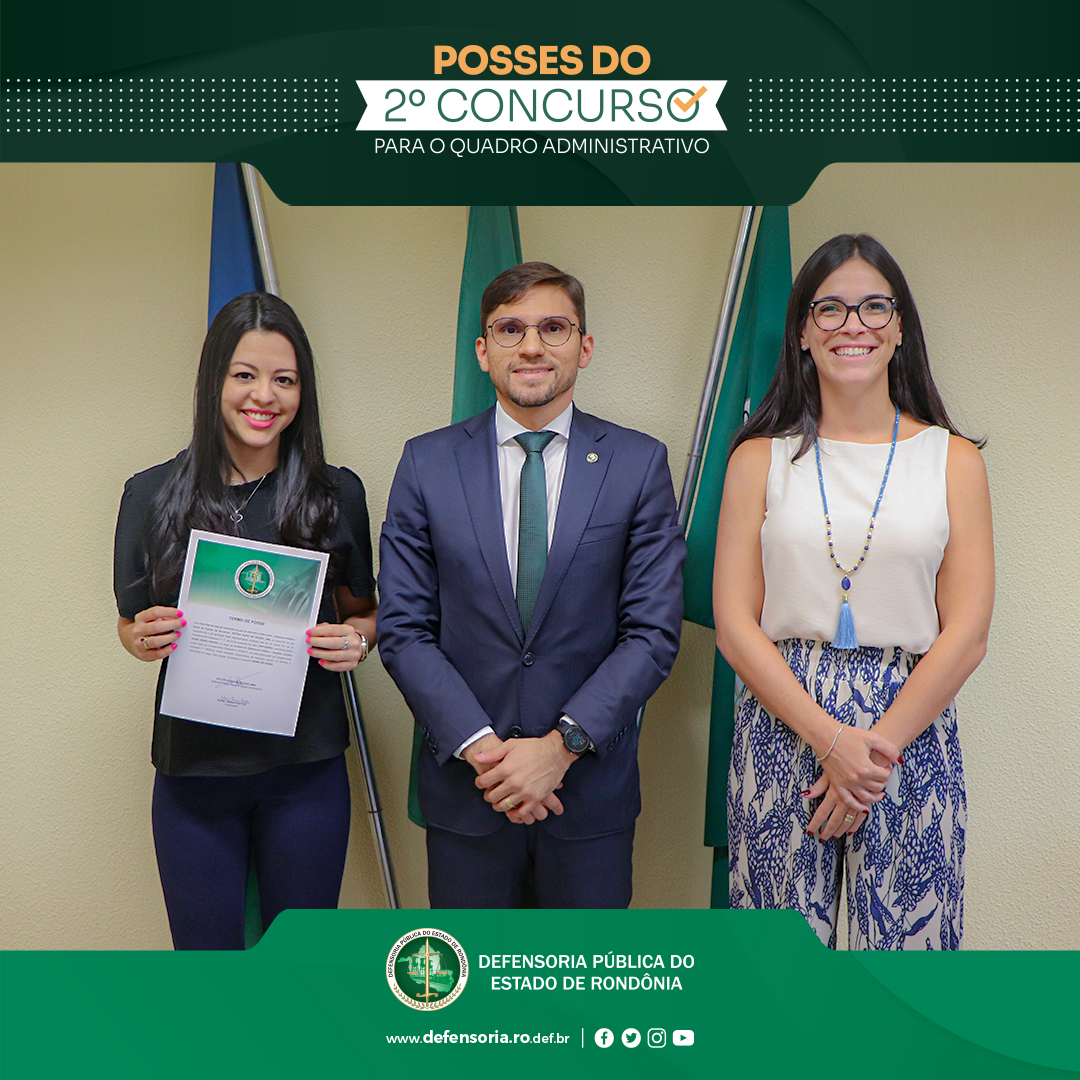 Nova analista jurídica toma posse na Defensoria Pública do Estado de Rondônia