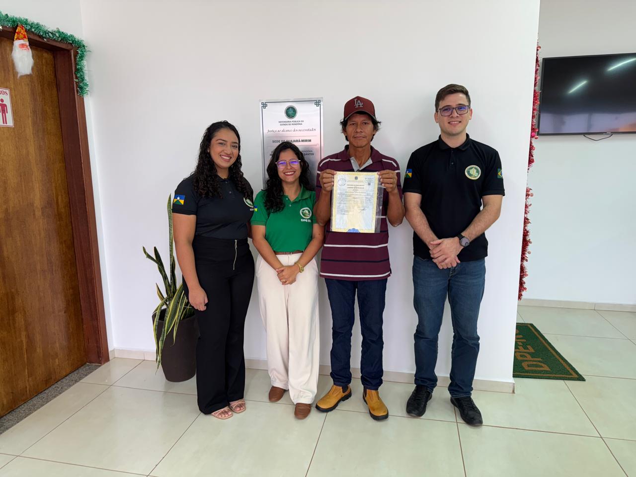 Cidadania: Após quase 60 anos, morador de Nova Mamoré conquista o registro de nascimento